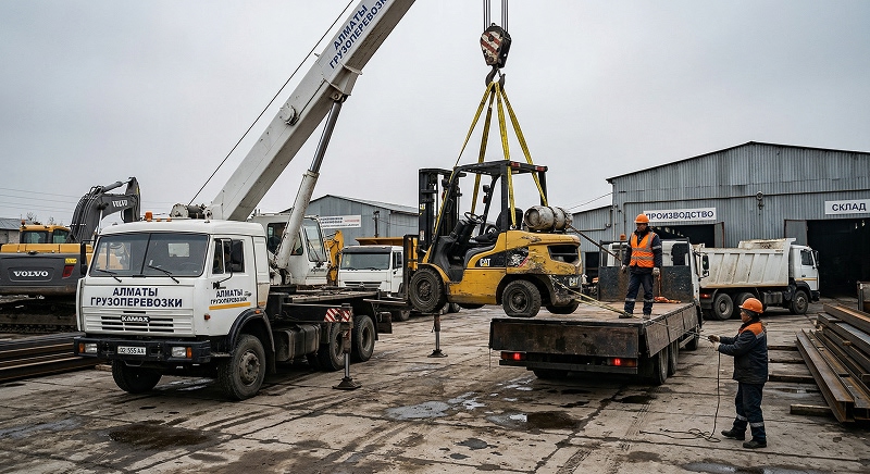 Эвакуация строительной техники манипулятором в Алматы – CRANEX